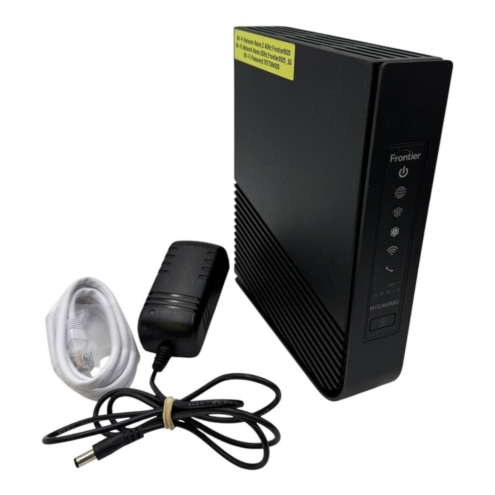 Arris Frontier Ethernet Gateway Wi-Fi Modem Router NVG468MQ with adapter/Cat5
